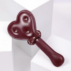 Correct Me Paddle Bow Heart 30cm Marron